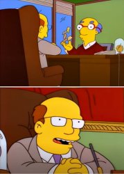 Simpsons I don't recall saying good luck Meme Template