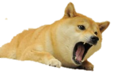 Doge screaming Meme Template