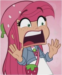 Shocked Strawberry Shortcake Meme Template