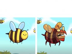 Bees are terrifying Meme Template