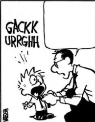 Calvin putting on a tie Meme Template