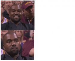 Kanye happy to sad Meme Template