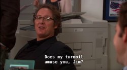 Does My Turmoil Amuse You, Jim? Meme Template