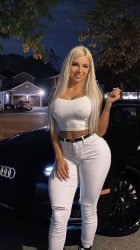 curvy blonde hottie Meme Template