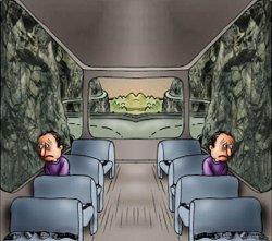 Two sad people on a bus Meme Template