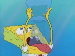 SpongeBob drinking water Meme Template