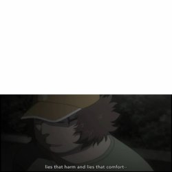 lies that harm and lies that comfort anime Meme Template