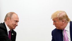 Putin and his protege Trump flirting Meme Template