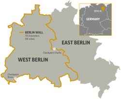 The Berlin Wall that enclosed West Berlin Meme Template