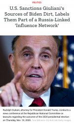 Giuliani sanctioned Biden dirt Meme Template
