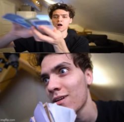 Dani admiring money Meme Template