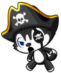 Pirate husky dog 4 Meme Template