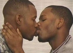 Two black men kissing Meme Template