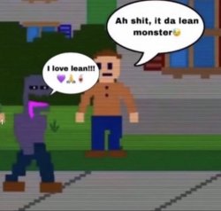 Da lean monster Meme Template