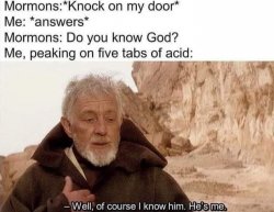 Mormons knock on door Meme Template