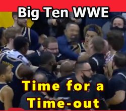 Mich vs Wisc WWE Rumble Meme Template