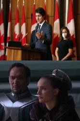 Justin Trudeau vs Padme Meme Template