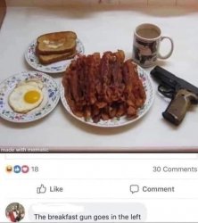 How Americans eat breakfast Meme Template