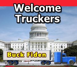 USA Trucker Convoy Meme Template