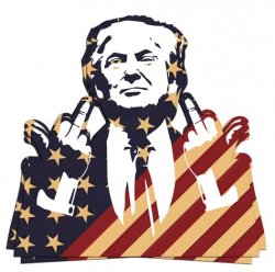 Trump Middle finger Meme Template