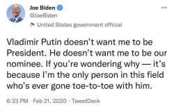 Biden tries to flex on Putin Meme Template