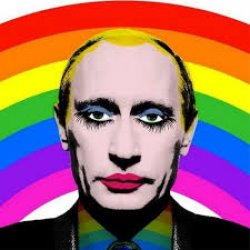 Putin gay pride rainbow Meme Template