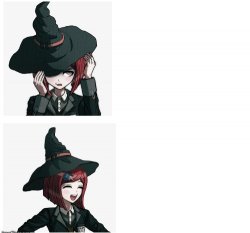 Drake hotline bling but it's Himiko Yumeno Meme Template