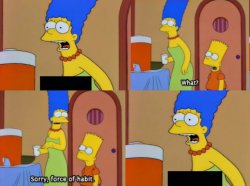 Bart Simpson force of habit Meme Template