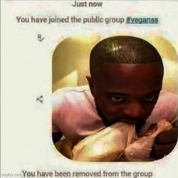 you have joined the public group #veganss Meme Template