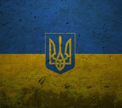 Ukrainian Flag with Trident Meme Template