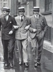 1920s men in straw boater hats Meme Template