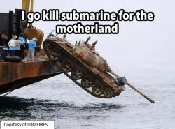 Haha tank go swim brrrr Meme Template