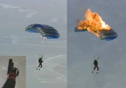 Burning Parachute Meme Template