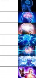 E x p a n d the brain Meme Template