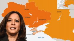 Kamala Harris Ukraine Russia map Meme Template