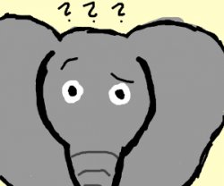 Republican elephant trying to think and failing Meme Template