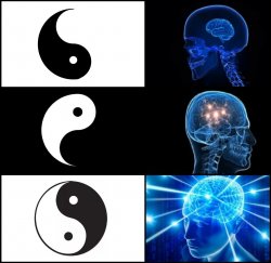 Galaxy Brain Yin Yang Meme Template