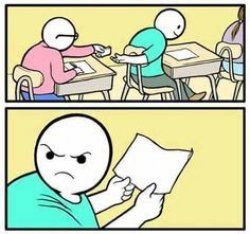 passing notes in class angry Meme Template