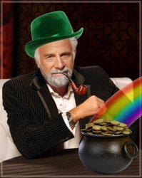 The Most Interesting Leprechaun In The World (With A Rainbow) Meme Template