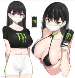 Monster™ Girl Meme Template