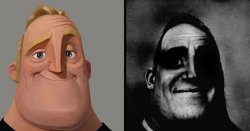 Mr. incredible becoming uncanny Meme Template