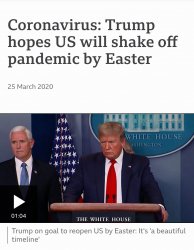 Trump Covid-19 Over by Easter Meme Template