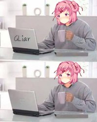 DDLC Nats-chan reacts Meme Template