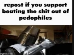 repost if you support beating the shit out of pedophiles Meme Template