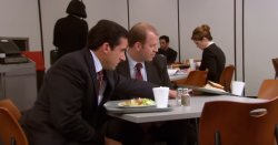Michael ruins Toby's lunch for no reason Meme Template