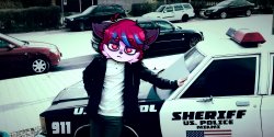 SeptyPaws Sherrif Car Meme Template