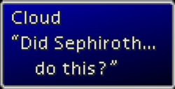 Did Sephiroth… do this? Meme Template