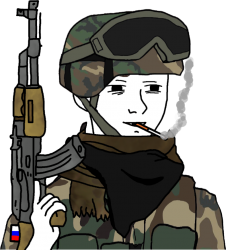 Young Russian Conscripted Soldier Wojak Twinkjak Meme Template