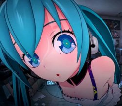 Miku Fisheye Meme Template