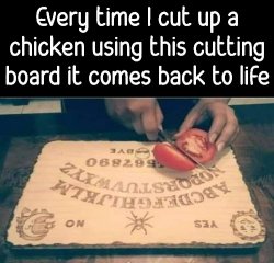 Ouija Cutting Board Meme Template